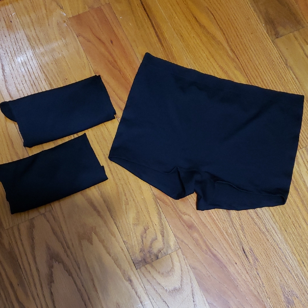 32 Degrees Cool Boyshort Briefs Lot of 3 Pair Black Large